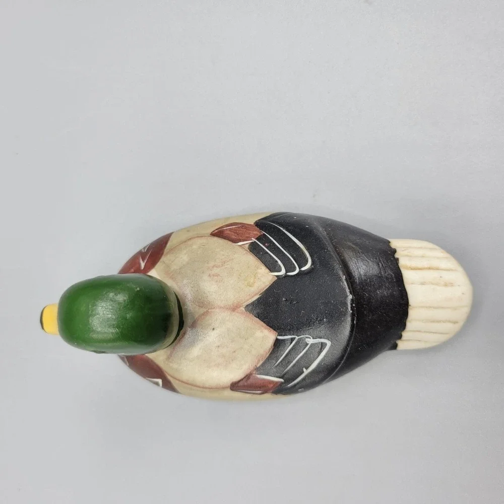 Vtg Hand Painted Ceramic Mallard Duck Figurine Decor Collectible 2